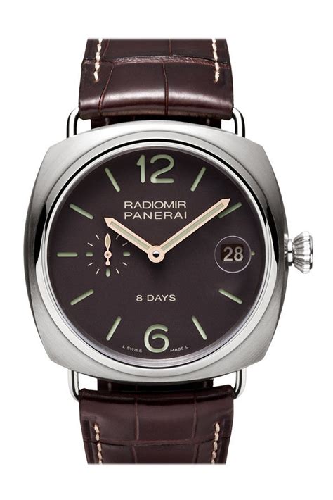 panerai 00346|Panerai Radiomir 8 Days Brown Dial Brown Leather Men's Watch .